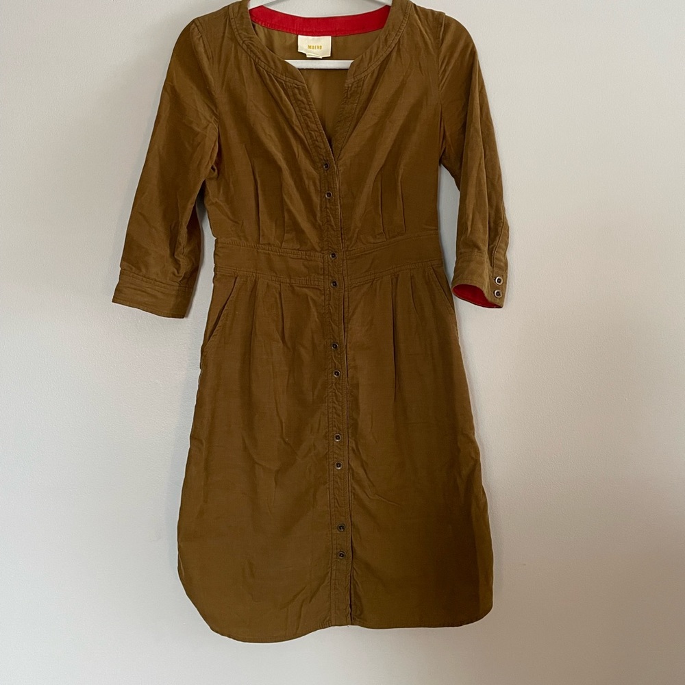 Anthropologie Maeve Corduroy Dress